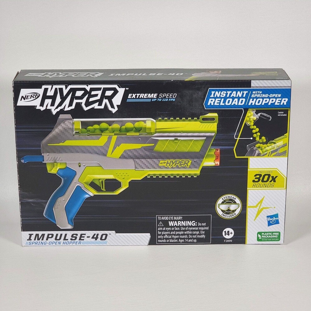 Nerf‎ Hyper Impulse-40 Blaster Spring-Open Hopper Instant Reload 30 Rounds NEW